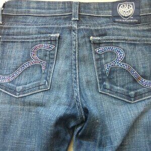 ROCK & REPUBLIC "Frequency Meridian" Kasandra bootcut jeans - iridescent "R's"